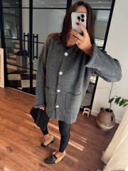 Cashmere yumuşak dokulu ceket hırka