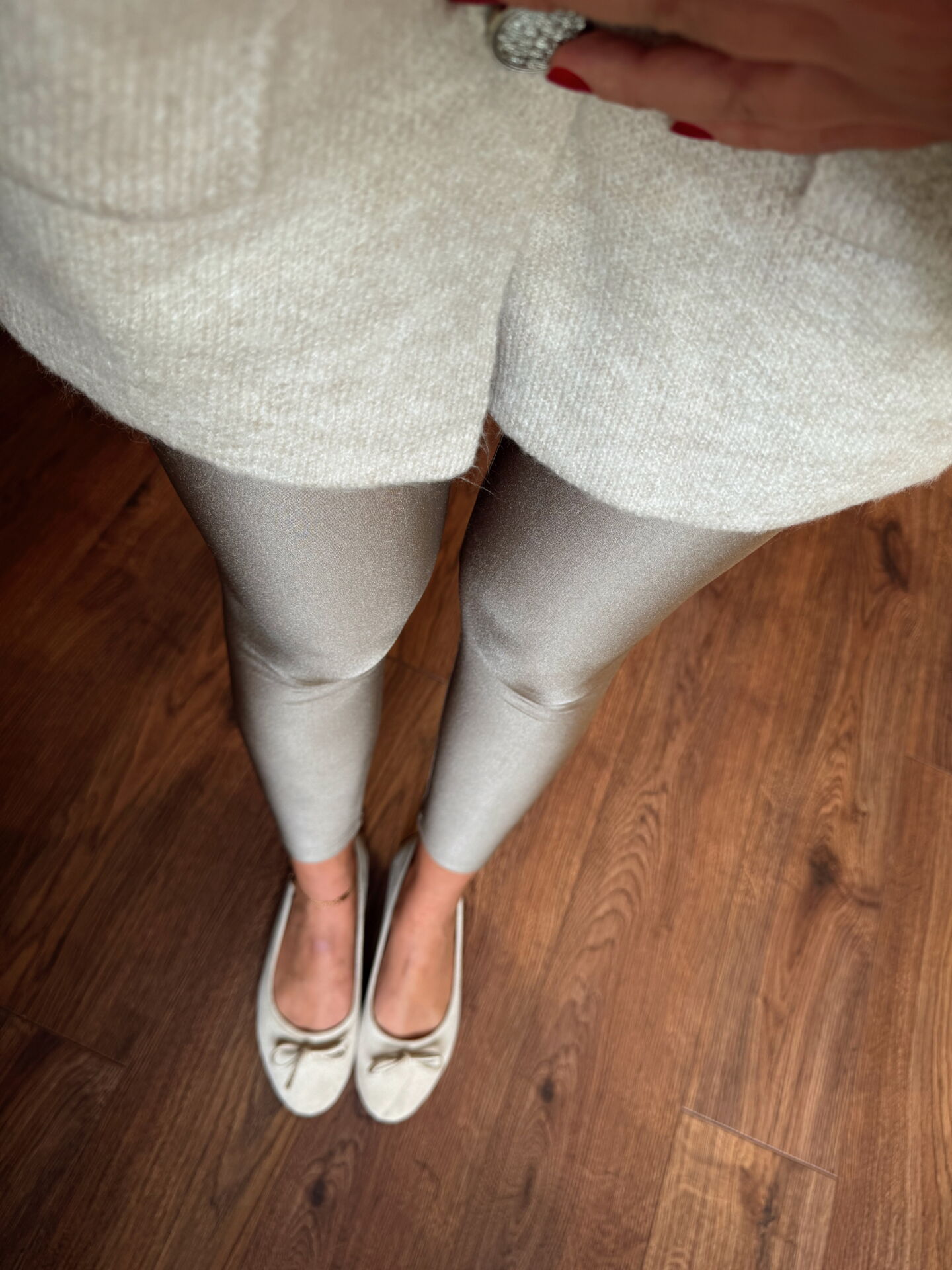 Dilvin taş renk parlak tayt