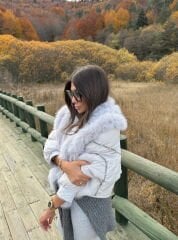 Kürklü ithal puffy mont