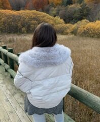 Kürklü ithal puffy mont