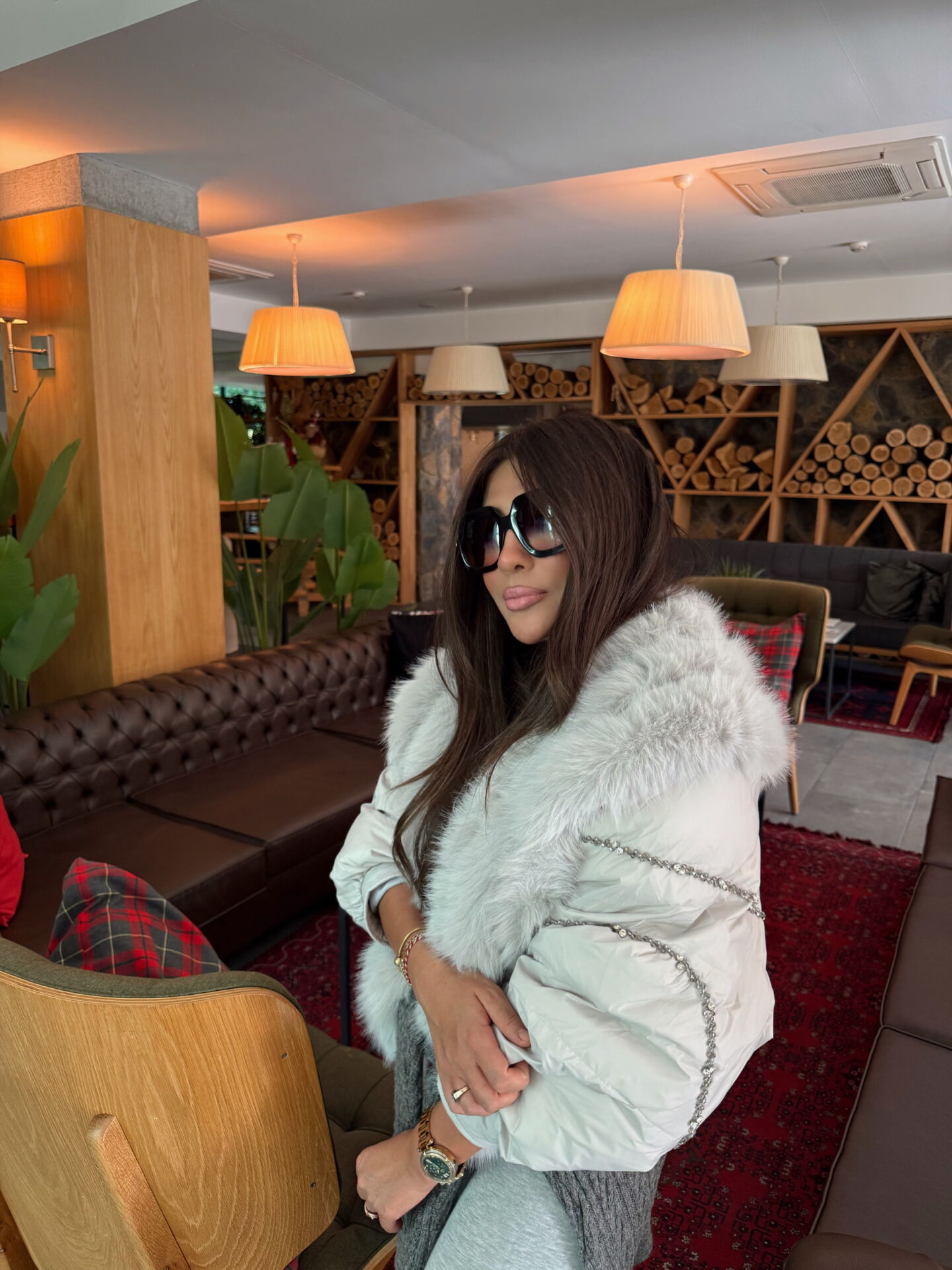 Kürklü ithal puffy mont