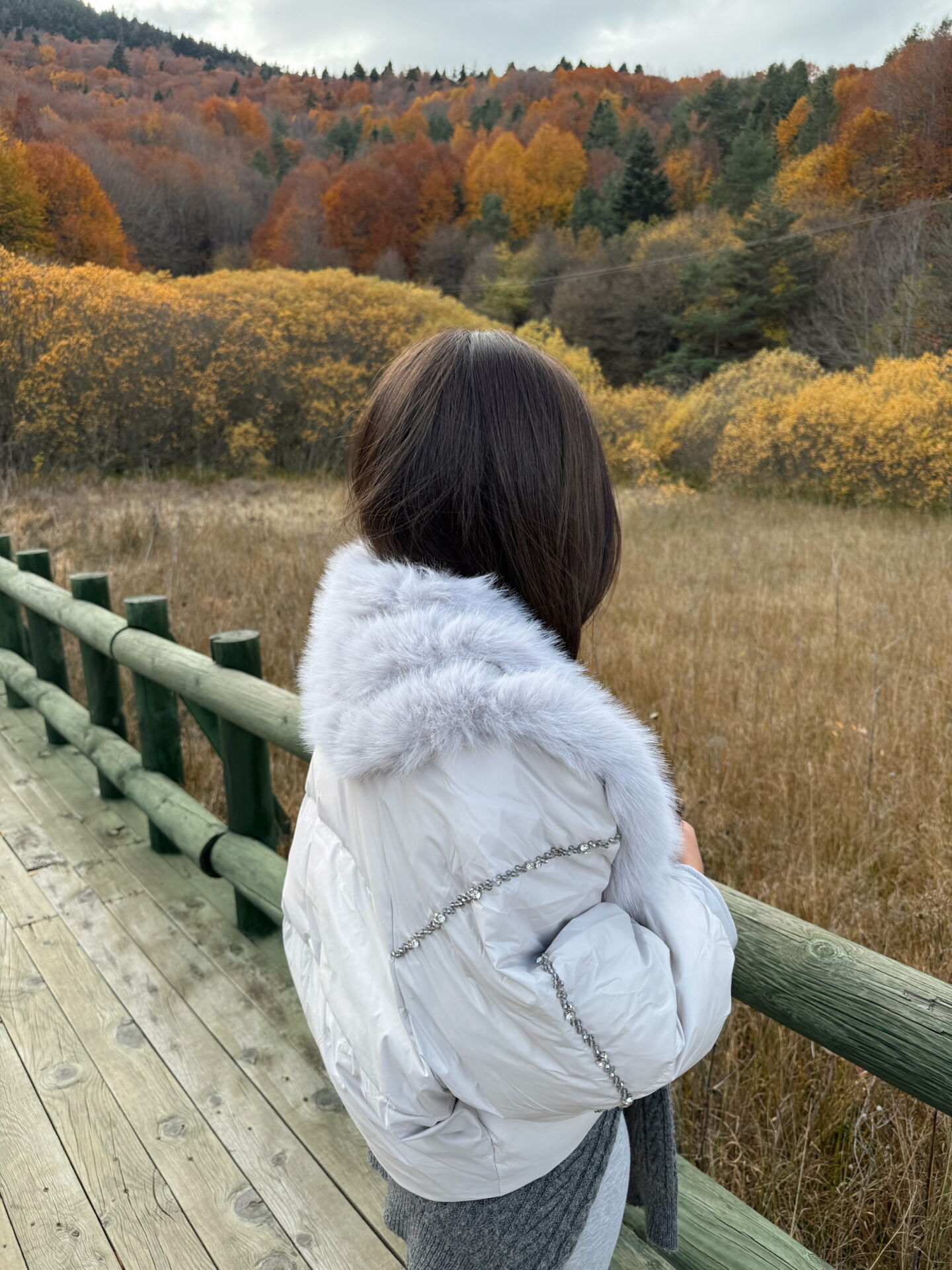 Kürklü ithal puffy mont