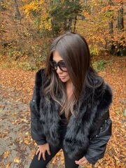 Siyah ithal puffy mont