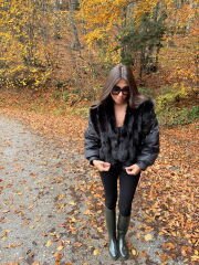 Siyah ithal puffy mont