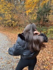 Siyah ithal puffy mont