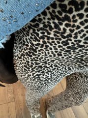 Oysho fitilli leopar desen tayt pantolon