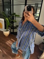 Ekoseli pamuklu gömlek