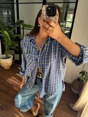 Ekoseli pamuklu gömlek