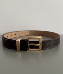 Vanity gold tokalı acı kahve deri kemer