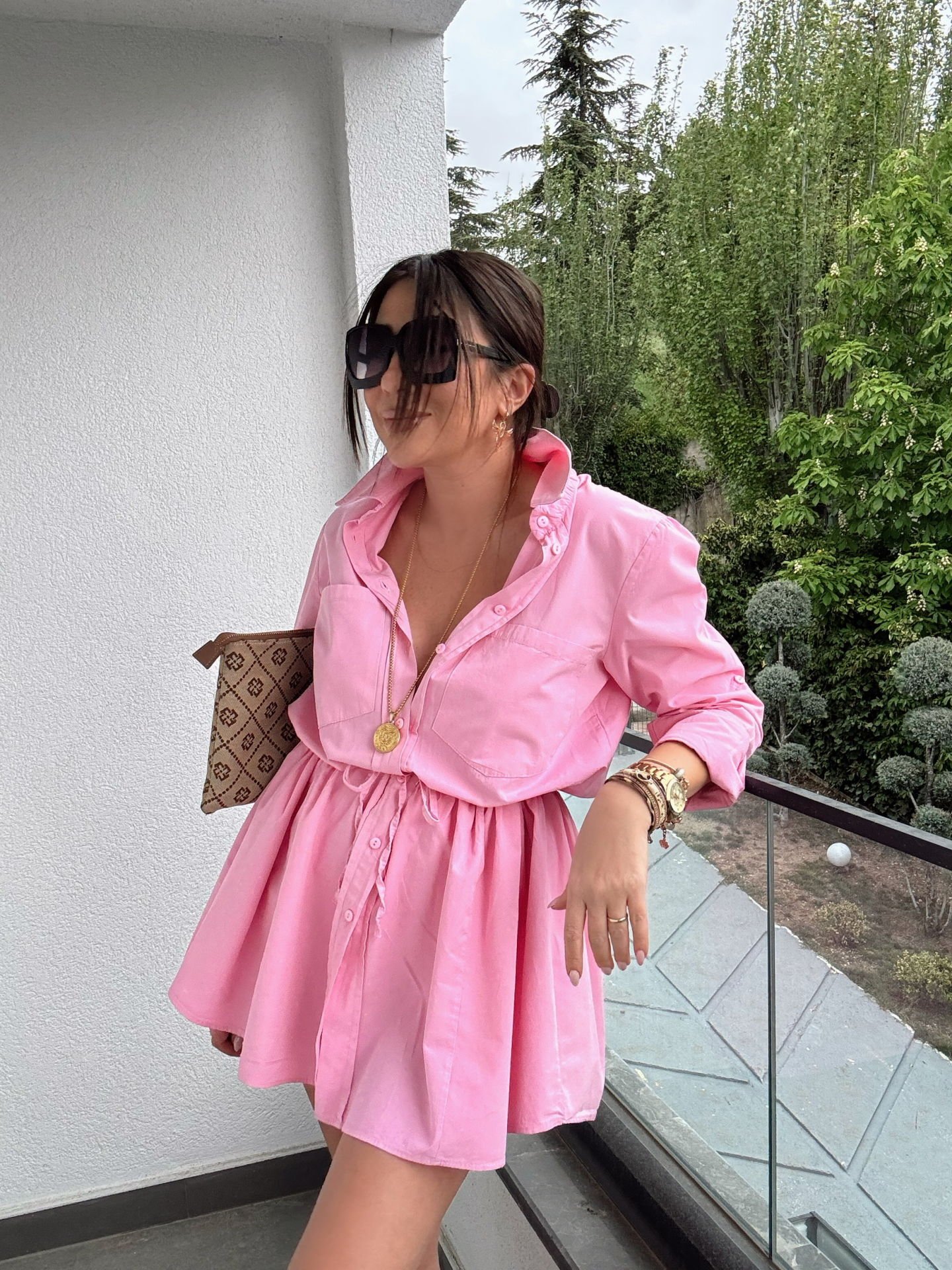 Soft Pembe Şort Astarlı Elbise