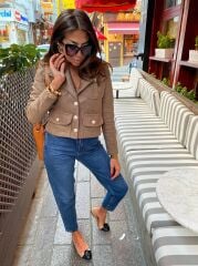 Yüksek Bel Moms Fit Jean
