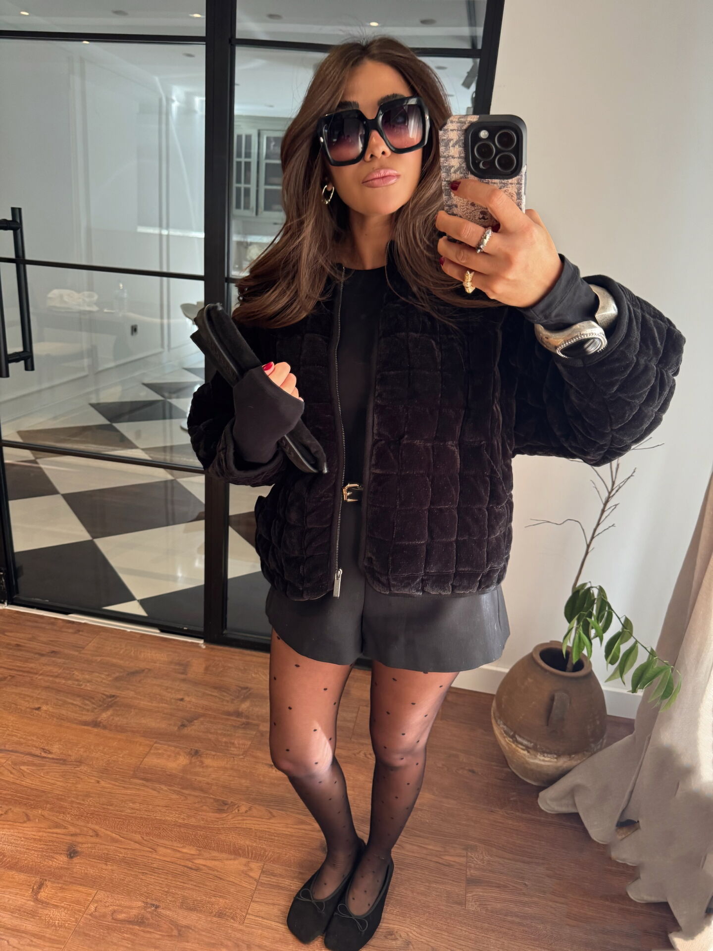 ZRA kadife kapitone mont