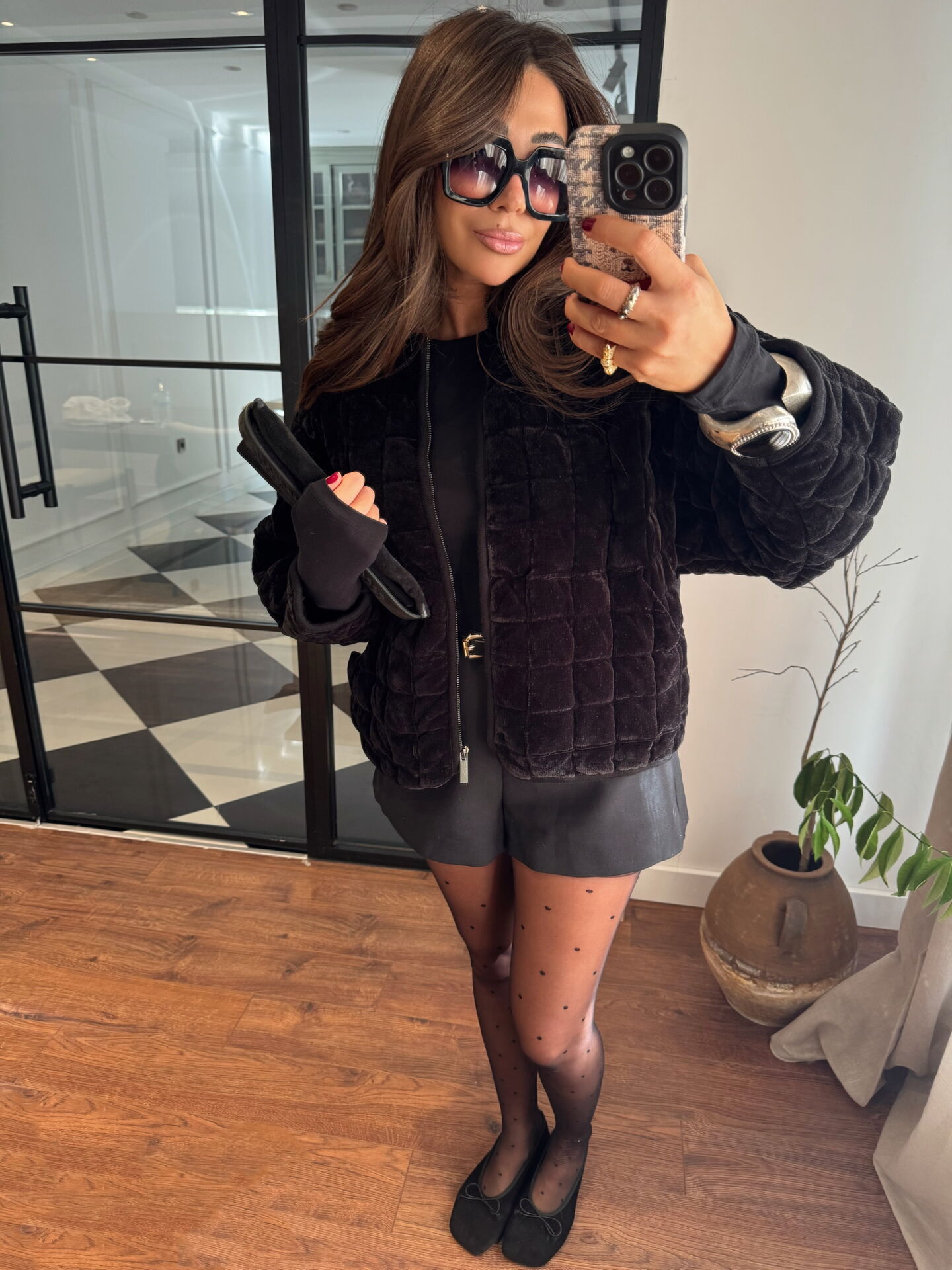 ZRA kadife kapitone mont