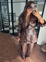 Sinatra Acı Kahve Deri Ceket