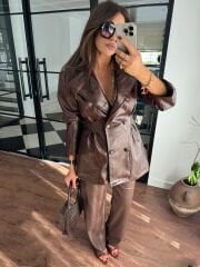 Sinatra Acı Kahve Deri Ceket