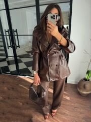 Sinatra Acı Kahve Deri Ceket