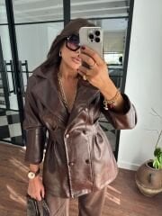 Sinatra Acı Kahve Deri Ceket