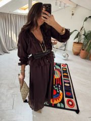 Fırfırlı şifon etek &gömlek takım