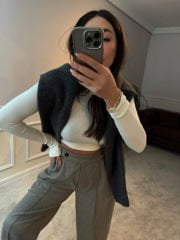 Modal kumaş crop basic