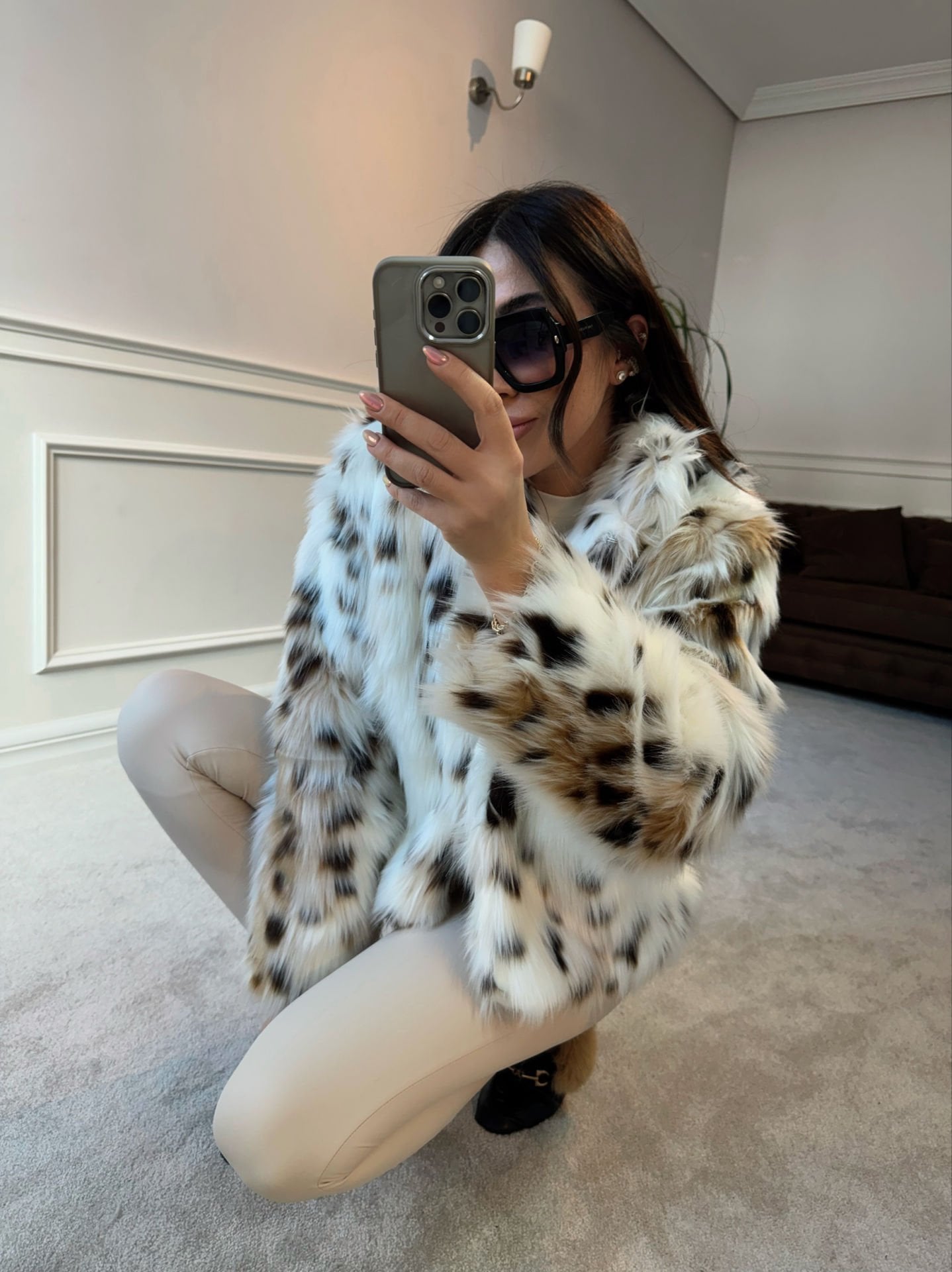 Leopar sakallı kürk