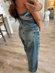 PENSLİ ESKİTME BAGGY JEAN