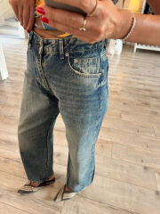 PENSLİ ESKİTME BAGGY JEAN