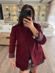 Bordo kadife ceket