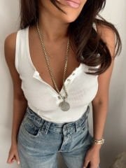 Kaşkorse Fitilli Düğmeli Body