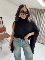 SİYAH TEK KOL BLUZ