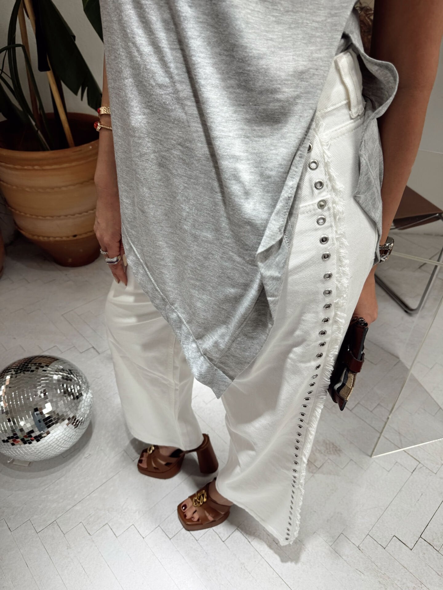 GABARDİN PÜSKÜLLÜ ZIMBALI JEAN