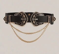 Tasarım Zincirli Vintage Kemer