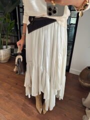 Müslin fırfırlı özel dikim etek