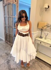 Parçalı uçuş tasarım etek