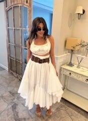 Parçalı uçuş tasarım etek