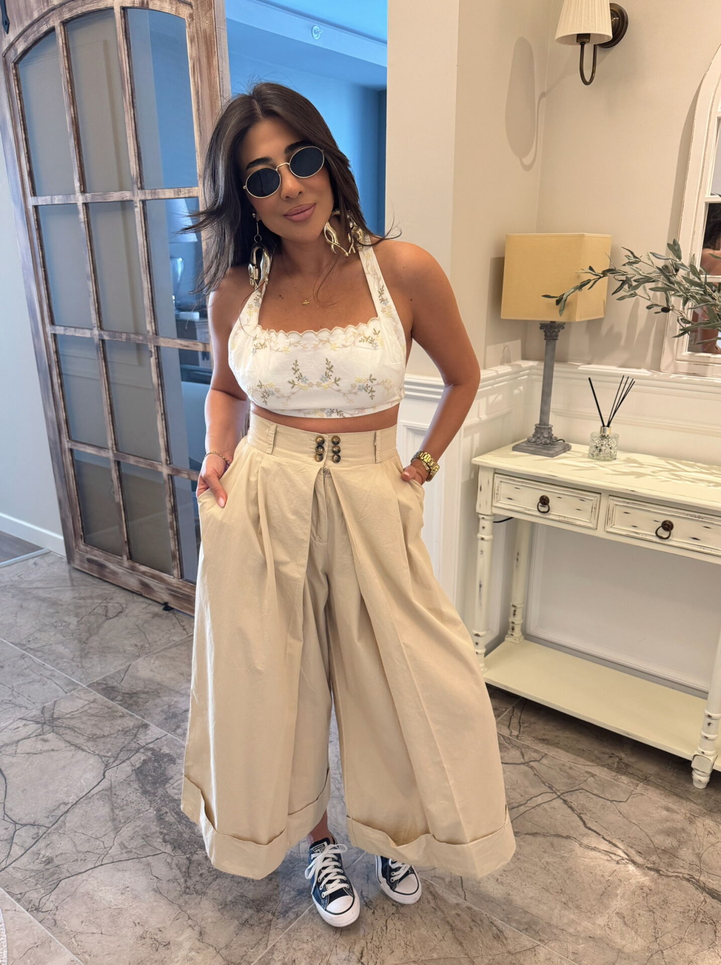 Double paça closh pantolon