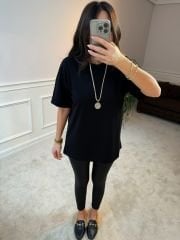 ZRA basic tshirt siyah
