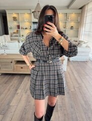 Kadife yakalı oduncu takım