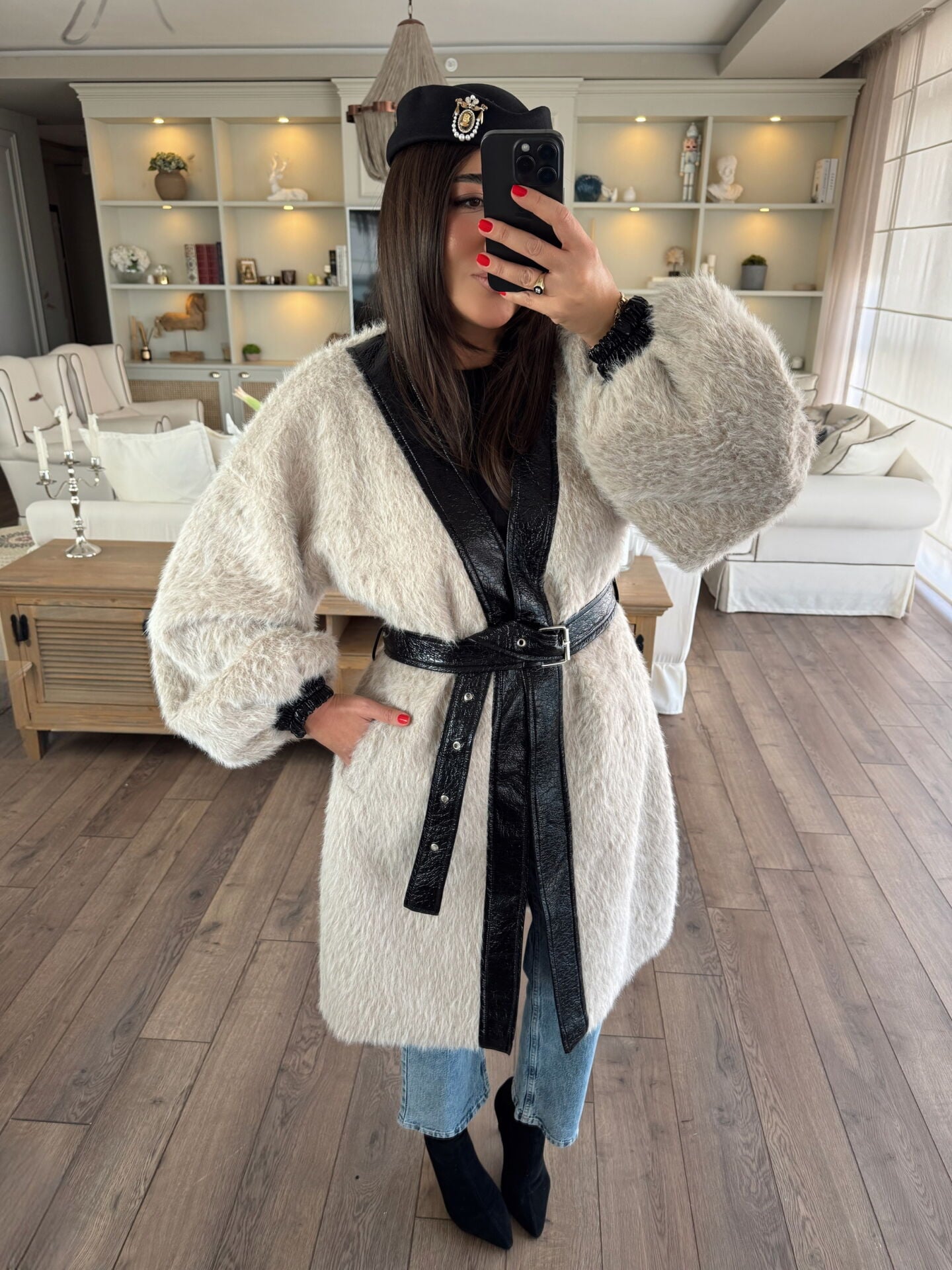 KATE PREMIUM PELUŞ KÜRK CEKET/ KABAN