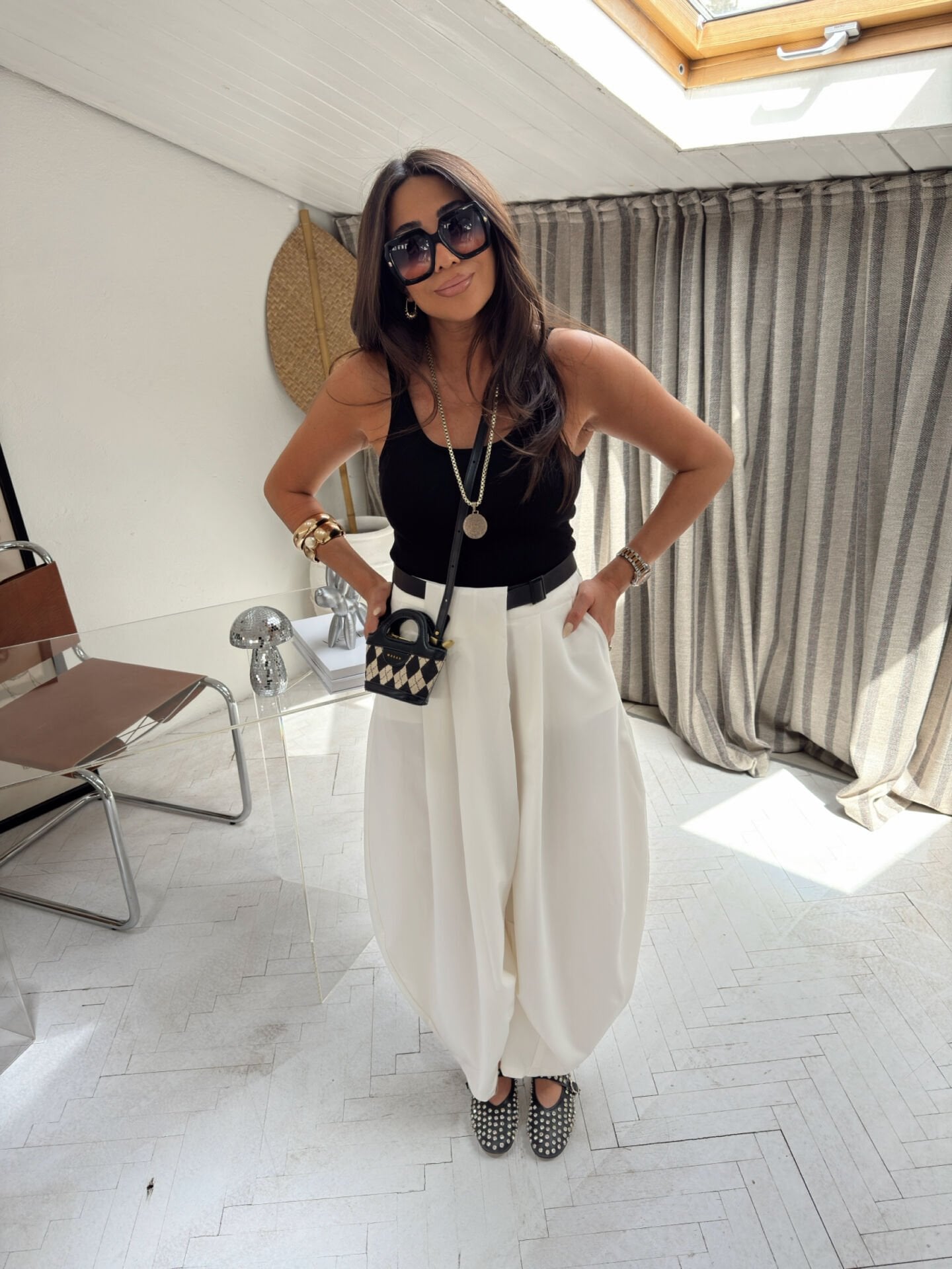 Kemerli Tasarım Crep Pantolon