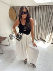 Kaşkorse U Yaka Fitilli Atlet Siyah