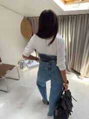 Garnili Denim Korseli Gömlek