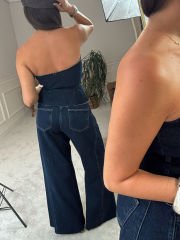 Büstiyerli Denim Takım
