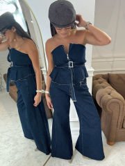 Büstiyerli Denim Takım