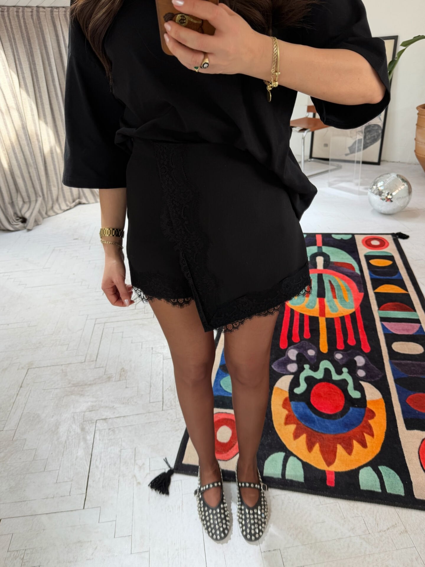 Dantelli Şort Etek
