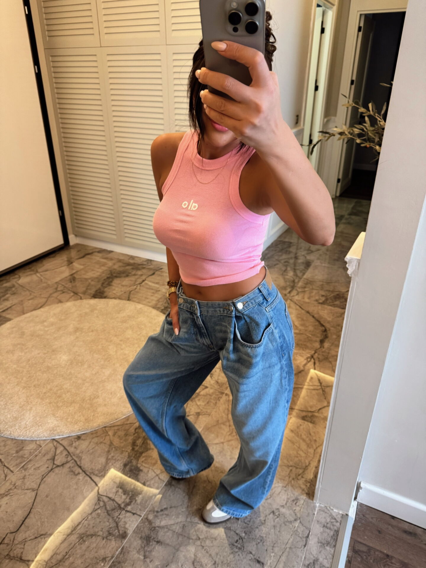 Alo Fitilli Halter Yaka Atlet Şeker Pembe