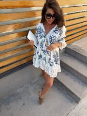 Hint İşi Dantelli Elbise