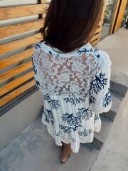 Hint İşi Dantelli Elbise