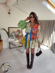 Balon Kol Gömlek Elbise